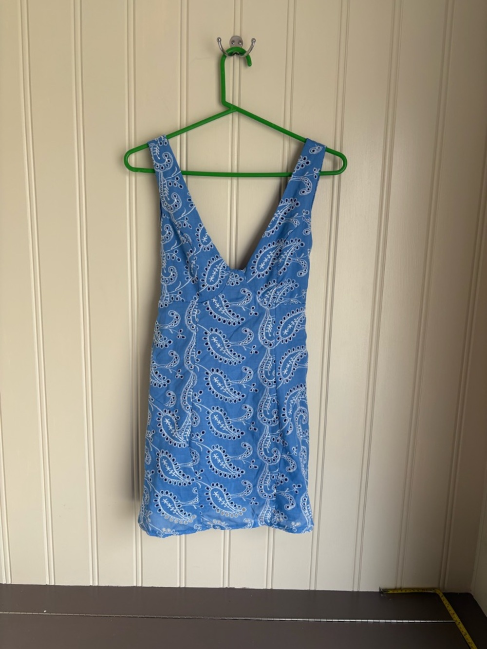 SHEIN Blue Paisley Mini Dress
